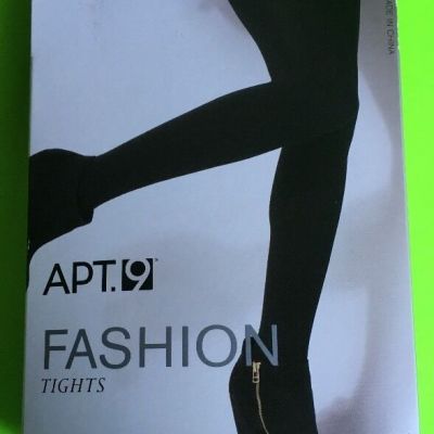 WOMENS' APT 9  BLACK FASHION  TIGHTS MED 'BLACK TIE' NIP!